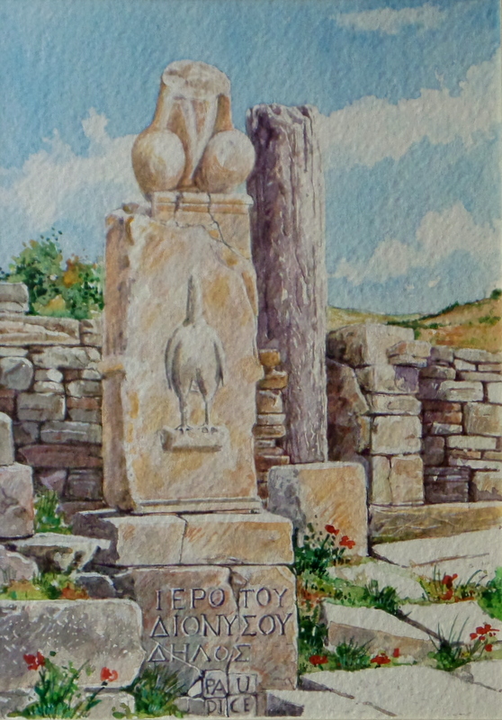 Vincenzo Paudice - Delos, Santuario di Dioniso, vista frontale