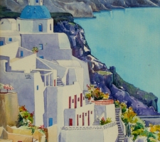 Vincenzo Paudice - Santorini, Fira, Case sulla Caldera