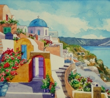 Vincenzo Paudice - Santorini, Oia, Cortile