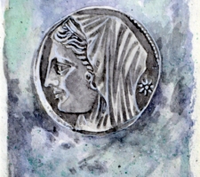 Vincenzo Paudice - Conio d'argento emesso nel III sec. a.C. dalla città di Siracusa