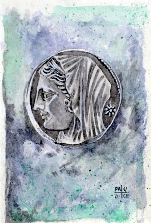 Vincenzo Paudice - Conio d'argento emesso nel III sec. a.C. dalla città di Siracusa