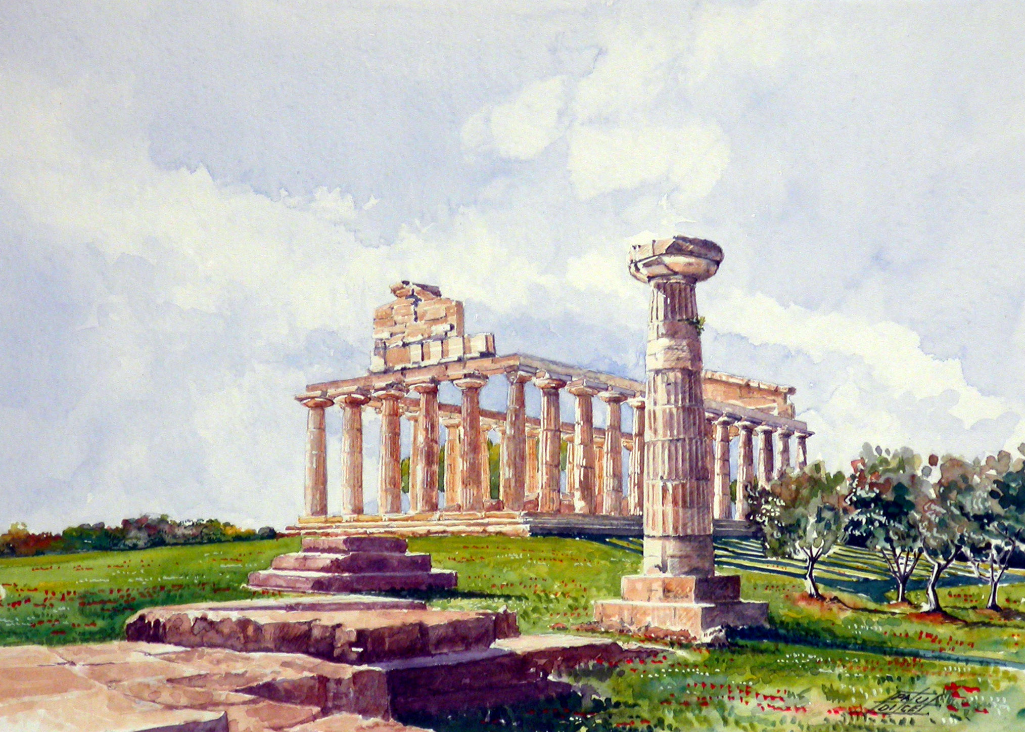 Vincenzo Paudice - Paestum, Tempio di Athena