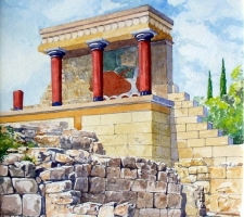 Vincenzo Paudice - Knossos, Ricostruzione di Evans