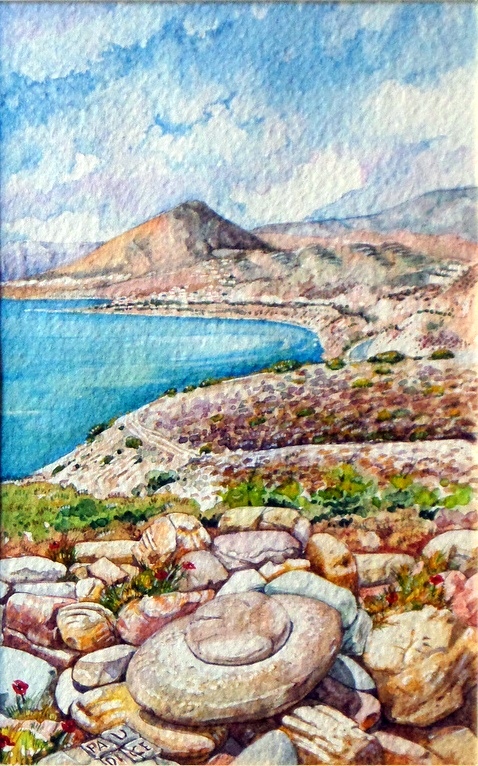 Vincenzo Paudice - Myrtos, Macina in pietra tra i resti della città minoica