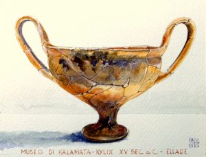 Vincenzo Paudice - Kalamata, Kylix nel museo archeologico
